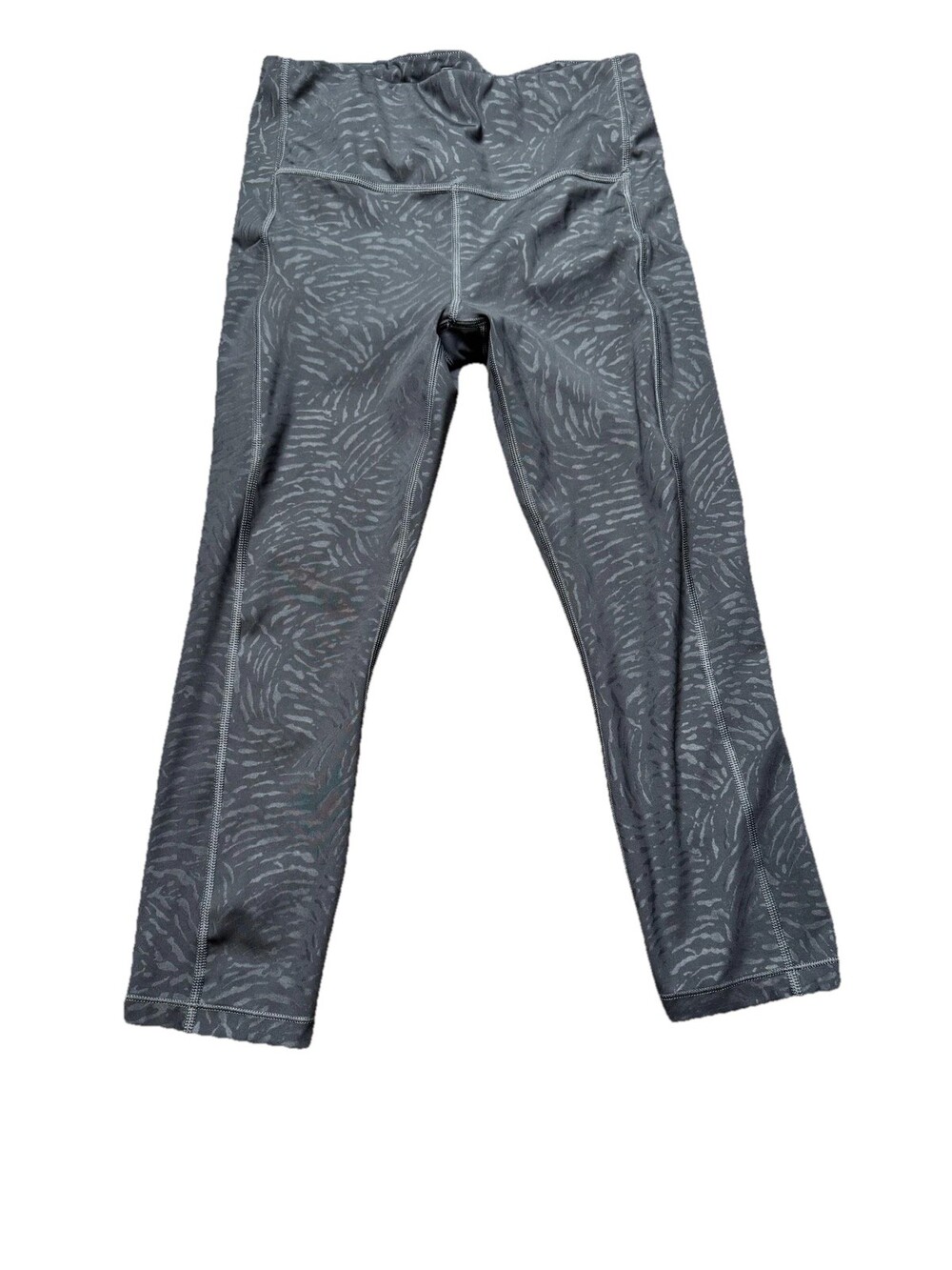 Athleta Pants Womens Small Gray Ultimate Stash Pocket Embossed Capri Leggings